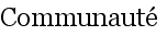 Communaut�